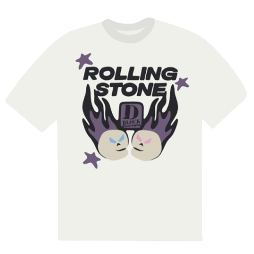 BROKEN PLANET MARKET X D-BLOCK EUROPE 'ROLLING STONE' COLLAB TEE (WHITE) Hover Image