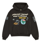 BROKEN PLANET MARKET 'PLANET REPAIR SERVICES' HOODIE (SOOT BLACK)