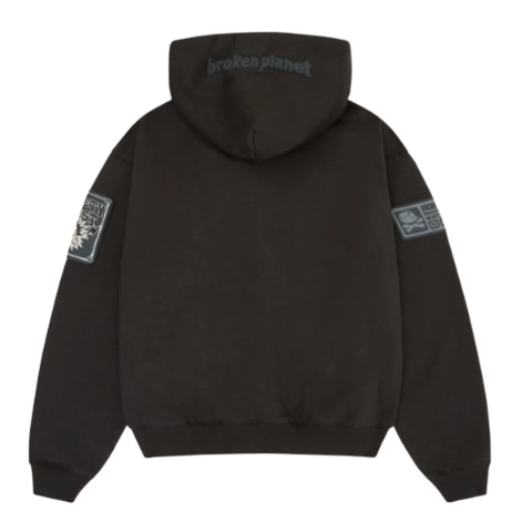 BROKEN PLANET MARKET 'PLANET REPAIR SERVICES' HOODIE (SOOT BLACK) Main Image