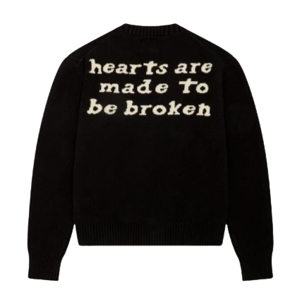 BROKEN PLANET MARKET 'HEARTS ARE MADE TO BE BROKEN' SWEATER (SOOT BLACK) Main Image