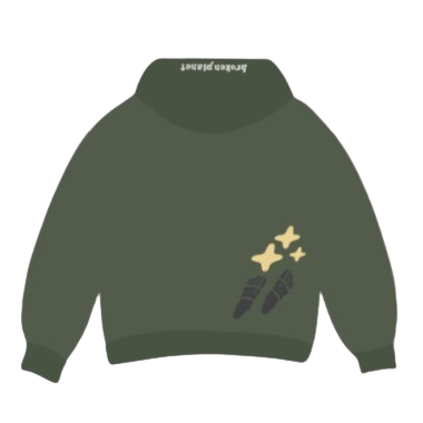BROKEN PLANET MARKET 'SPACE TRAILS' HOODIE (AGAVE) Main Image