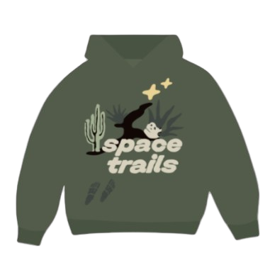 BROKEN PLANET MARKET 'SPACE TRAILS' HOODIE (AGAVE) Hover Image