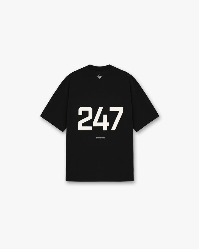 247 Oversized T-Shirt - Jet Black Main Image