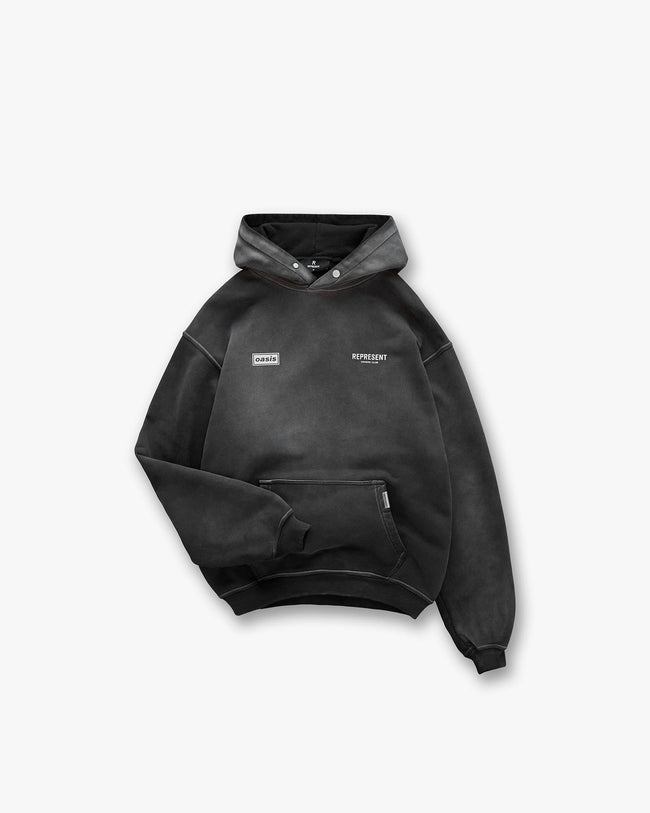 Represent X Oasis Owners Club Hoodie - Stained Black Main Image