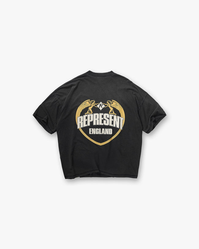Angel Border T-Shirt - Stained Black Main Image