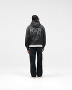 Hand Drawn Thoroughbred Hoodie - Aged Black