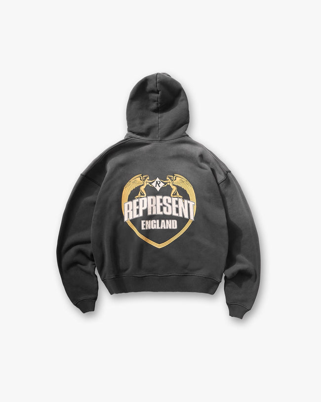 Represent Angel Border Hoodie - Stained Black Main Image