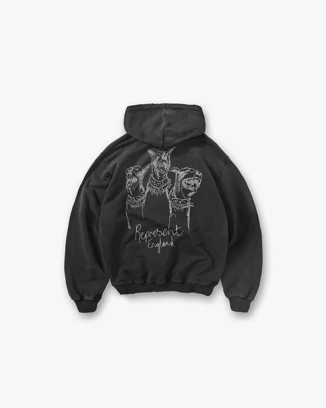 Hand Drawn Thoroughbred Hoodie - Aged Black Main Image