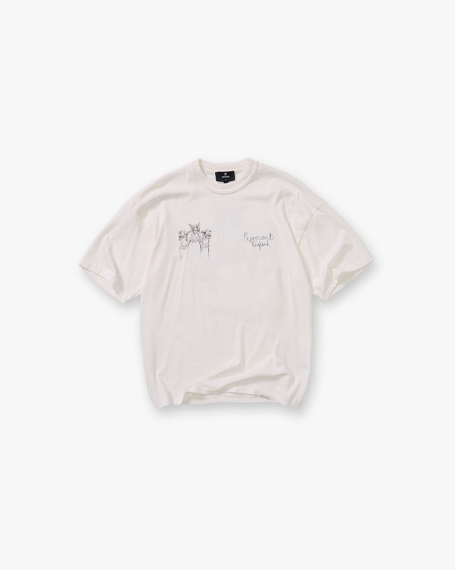 Hand Drawn Thoroughbred T-Shirt - Flat White Hover Image