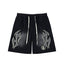 Tribal Flame Mesh Shorts – Black Streetwear Athletic Shorts