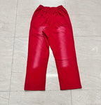 Crimson Flame Wide-Leg Sweatpants – Red Streetwear