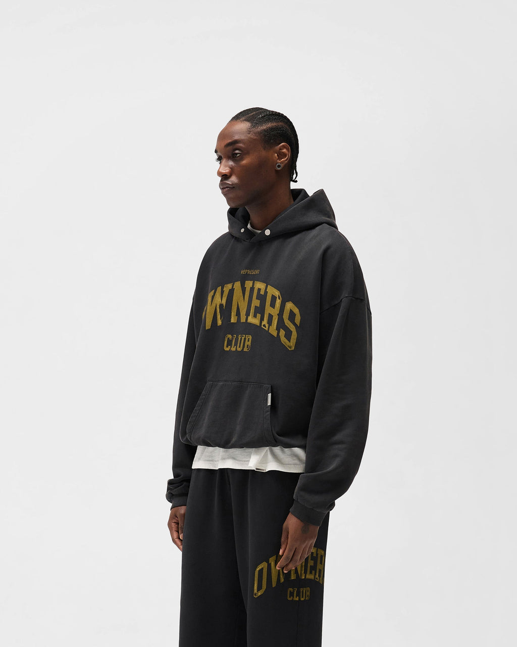 Represent Owners Club Hoodie - Faded Black