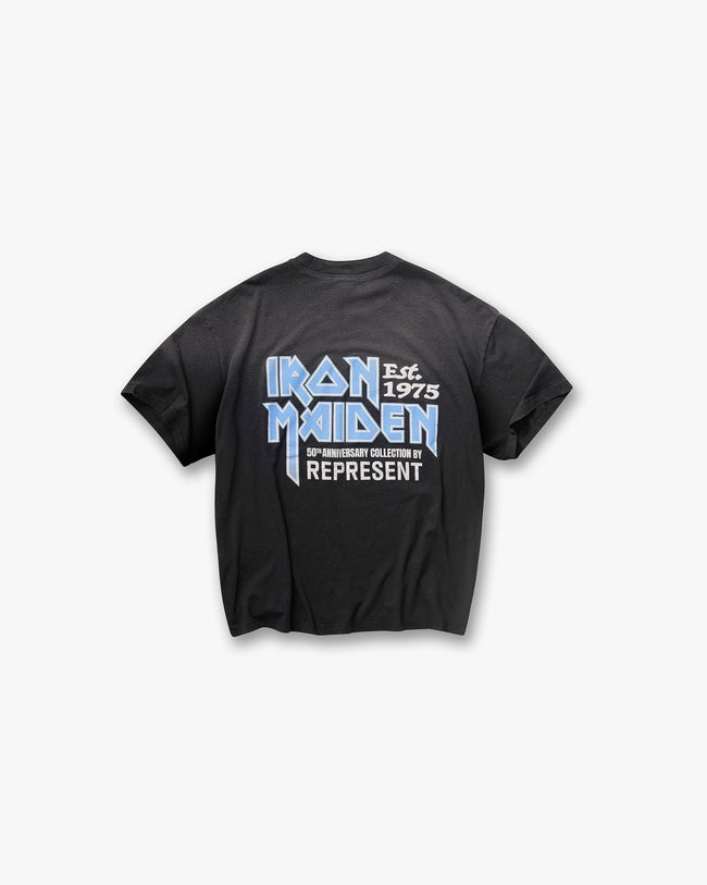 Represent X Iron Maiden Anniversary T-Shirt - Stained Black Main Image